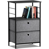 2 Drawer Tall Nightstand Table